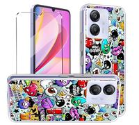 Coque et 1Pcs Verre trempé Protection Compatible with Oscal Modern 8 Coke Coque de Protection Compatible with Oscal Modern 8 étui Housse Etui Protection et protège écran Antichoc,XS40