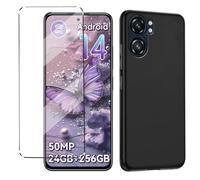 Coque et 1Pcs Verre trempé Protection Compatible with Oukitel C58 Pro Coke Coque de Protection Compatible with Oukitel C58 Pro étui Housse Etui Protection et protège écran Antichoc-Black