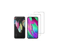 NOVAGO Compatible avec Huawei Y5 2019/Honor 8S (Pack 3 en 1) Coque Souple et Solide Transparente + 2 Films en Verre trempé résistants Anti Casse écran (Films Plus Petits Que l'écran) -Attrape Rêves