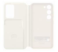 Etui Smart View avec Porte Carte Samsung Galaxy S23 5G Crème