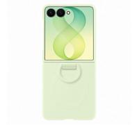 Coque et étui téléphone mobile Samsung magnétique en silicone avec anneau Vert pour Galaxy Z Flip 8