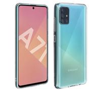 Coque pour Samsung Galaxy A71 Silicone Souple et Film Verre Trempé 9H Transparent