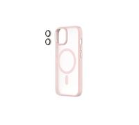 Qdos Coque Hybrid Soft Snap (MAGSAFE) Rose + Camera Lens IPHONE 15