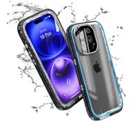 Coque Étanche Catalyst Compatible avec iPhone 16 Pro, Noir Furtif | Protection IP68 10m, Antichoc 2m MIL-STD 810G, Anti-Poussière, Protection Avant/Arrière, Plongée & Aventure