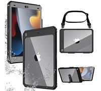 Coque étanche IP68 360° pour iPad 10.2 9e/8e/7e génération 2021/2020/2019 avec protecteur d'écran, support et sangle tour de cou résistante aux chocs