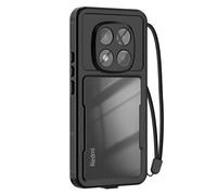 Coque Étanche pour Redmi Note 14 Pro 5G IP68 Antichoc 2m avec Dragonne Inclus Redpepper Noir