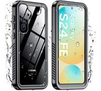 Coque Étanche pour Samsung Galaxy S24FE AuTech Protection Intégrale IP68 Résistante aux Chocs pour Plongée Natation Transparente