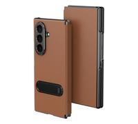 COQUE Étui à Rabat magnétique pour Samsung Galaxy Z Trifold, béquille réglable intégrée, Cuir de Luxe, intégrale Fine à charnière pour Samsung Galaxy Z Trifold-Brun