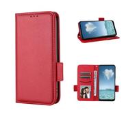 COQUE Étui Cas Téléphone Oppo A5x 4G, Fermeture Magnétique latérale en Litchi (Résistante aux Chocs) avec Boîte à Fente pour Carte-Rosso