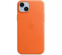 Coque Etui en Cuir Original Pour Apple iPhone 14 Plus Case MagSafe Orange