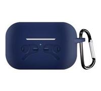 Accessoires audio OEM Coque Etui en silicone doux avec mousqueton pour Apple AirPods Pro - Bleu foncé