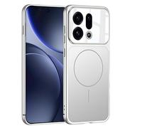 COQUE Étui Find X9, Protection intégrale de l'appareil Photo, Anneau magnétique intégré pour la Recharge sans Fil, Antichoc pour Oppo Find X9-Argent