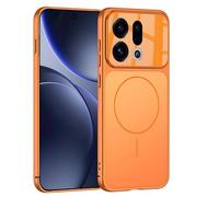 COQUE Étui Find X9, Protection intégrale de l'appareil Photo, Anneau magnétique intégré pour la Recharge sans Fil, Antichoc pour Oppo Find X9-Orange