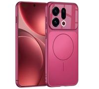 COQUE Étui Find X9, Protection intégrale de l'appareil Photo, Anneau magnétique intégré pour la Recharge sans Fil, Antichoc pour Oppo Find X9-Rouge