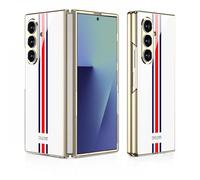 COQUE étui Galaxy Fold7,Housse pour téléphone Portable Ultra Mince en Verre 9H Peinte Brillante, Pliable Anti-Rayures pour Samsung Galaxy Z Fold 7-Blanc limité