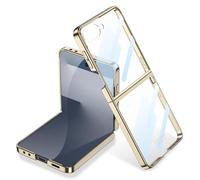 COQUE Étui Galaxy Z Flip 7 Housse de Protection Phantom Electrolytique, de Style Mince Film Tout Compris,Housse de Téléphone Pliante pour Samsung Galaxy Z Flip 7 5G-Or