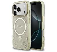 Coque Etui Guess IML Peony Dot MagSafe do iPhone 17 Pro Beige