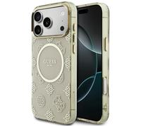Coque Etui Guess IML Peony Dot MagSafe do iPhone 17 Pro Max Beige