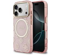 Coque Etui Guess IML Peony Dot MagSafe do iPhone 17 Pro Pink