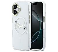 Étui Karl Lagerfeld IML Choupettes Karl Script Logo MagSafe pour iPhone 17, transparent