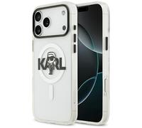 Coque Étui Karl Lagerfeld IML Karl Esquisse Logo MagSafe pour iPhone 17 Pro Max Transparent