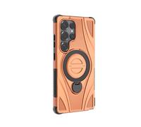 COQUE Étui magnétique pour Samsung Galaxy S25 Ultra, avec Support Anneau, Compatible avec la Recharge magnétique, Protection Antichoc de qualité Militaire pour Samsung Galaxy S25 Ultra-Orange