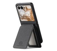 COQUE Étui Porte-Cartes Slim Fit pour Motorola Razr 50 avec Support magnétique, Protection RFID, Portefeuille Antichoc et antichute pour Motorola Razr 50-Noir