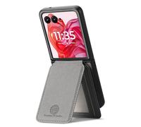 COQUE Étui Porte-Cartes Slim Fit pour Motorola Razr 50 Ultra avec Support magnétique, Protection RFID, Portefeuille Antichoc et antichute pour Motorola Razr 50 Ultra-Grise
