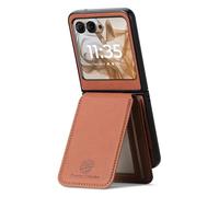 COQUE Étui Porte-Cartes Slim Fit pour Motorola Razr 60 avec Support magnétique, Protection RFID, Portefeuille Antichoc et antichute pour Motorola Razr 60-Brun