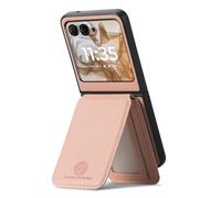 COQUE Étui Porte-Cartes Slim Fit pour Motorola Razr 60 avec Support magnétique, Protection RFID, Portefeuille Antichoc et antichute pour Motorola Razr 60-Rose