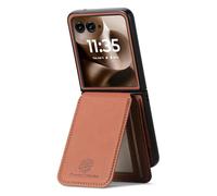 COQUE Étui Porte-Cartes Slim Fit pour Motorola Razr 60 Ultra avec Support magnétique, Protection RFID, Portefeuille Antichoc et antichute pour Motorola Razr 60 Ultra-Brun