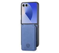 COQUE Étui Porte-Cartes Slim Fit pour Samsung Galaxy Z Flip 6 avec Support magnétique, Protection RFID, Portefeuille Antichoc et antichute pour Samsung Galaxy Z Flip 6-Bleu
