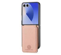 COQUE Étui Porte-Cartes Slim Fit pour Samsung Galaxy Z Flip 6 avec Support magnétique, Protection RFID, Portefeuille Antichoc et antichute pour Samsung Galaxy Z Flip 6-Rose