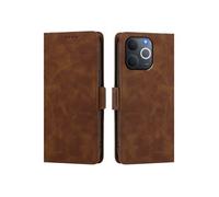 Coque Etui Portefeuille à Rabat pour Realme Note 70 4G / 70T 4G Cuir PU Porte-cartes Marron