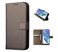COQUE Étui Portefeuille avec Texture Tissée Magnétique et Fente pour Cartes pour Oukitel C59 Pro, Étui Rabat pour Oukitel C59 Pro-Oro