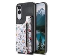 COQUE Étui Portefeuille Fleurs pour Vivo V70 FE-Noir