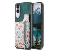 COQUE Étui Portefeuille Fleurs pour Vivo V70 FE-Vert