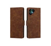 Coque Etui Portefeuille pour Fairphone 6+ - Rabat Cuir PU Porte-cartes - Marron