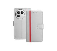 Coque Etui Portefeuille pour Realme GT8 Pro - Cuir Rabat Porte-cartes Support Antichoc TPU Blanc