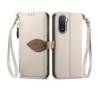 COQUE Étui Portefeuille pour Xiaomi Redmi A7 Pro avec Porte-Cartes, Poche zippée, Boucle à Feuille, dragonne, étui à Rabat en Cuir PU pour Xiaomi Redmi A7 Pro-Blanc
