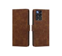 Coque Etui Portefeuille pour ZTE nubia RedMagic 11 Pro+ Cuir PU Porte-cartes Marron