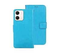 COQUE Étui pour A5X, étui à rabat en cuir robuste, pour téléphone portable Oppo A5X 5G - Bleu clair