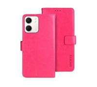 COQUE Étui pour A5X, étui à rabat en cuir robuste, pour téléphone portable Oppo A5X 5G - Rose