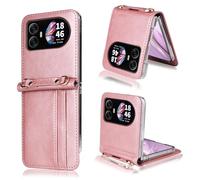 COQUE Étui pour de Téléphone Blackview Hero 10, Lanière + Porte-Carte de Visite Multi-Emplacement, Étui de Téléphone à Clapet Blackview Hero 10-Rosa