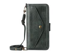 COQUE Étui pour Fairphone 6 Housse De Téléphone Double Emplacement pour Carte PU Texture Cuir De Vache Compatible avec Fairphone 6 Flip Portefeuille Étui Protecteur-Vert