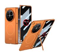 COQUE Étui pour Find N6, intégrale à charnière magnétique avec Film de confidentialité,Étui Pliable avec Anneau magnétique intégré et Chargement sans Fil pour Oppo Find N6-Orange
