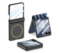 COQUE Étui pour Galaxy Z Flip 7, intégrale à charnière magnétique avec Film, étui Pliable à Chargement sans Fil pour Samsung Galaxy Z Flip 7 5G-Noir