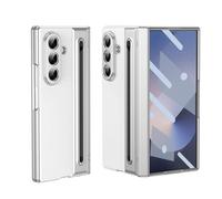 COQUE étui pour Galaxy Z Fold 7 avec Film, de Protection antichute avec Emplacement pour Stylo intégré et Stylet,étui Pliable à charnière pour Samsung Galaxy Z Fold 7 5G-Blanc