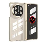 COQUE Étui pour Huawei Mate X6 Phone Case avec Film Anti-Peep, de Couverture Pliable de Style Supercar, de téléphone Transparente pour Huawei Mate X6-Or