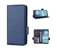 COQUE Étui pour Motorola Edge 70 5G Fermeture Magnétique Latérale en Litchi (Résistante Chocs) avec Boîte à Fente Carte-Bleu foncé